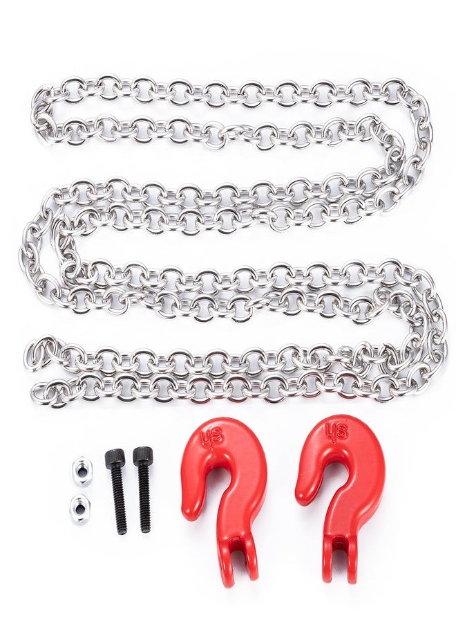 WEFEINO Metal Trailer Hook & Chain Upgrade Parts for Axial 1/6 SCX6 AXI05000 JLU AXI05001 Trail Honcho RC Car Buggy - Image 3